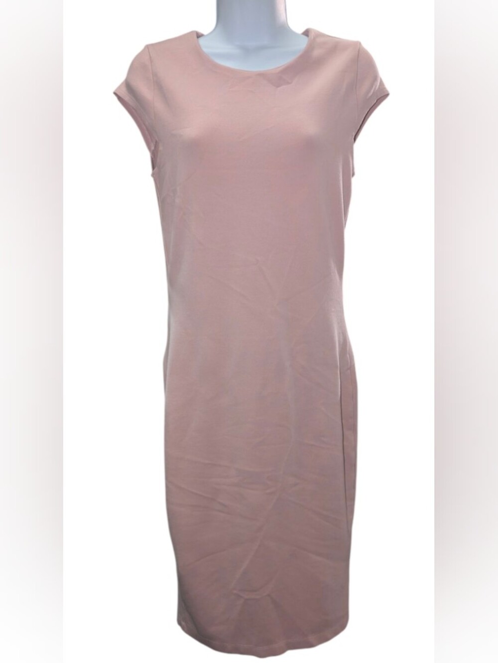Classic Blush Midi Sheath Dress